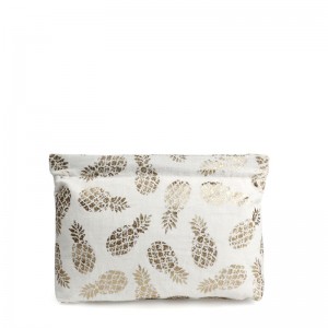 Twill 100% populară fibră de ananas Geantă cosmetică populară